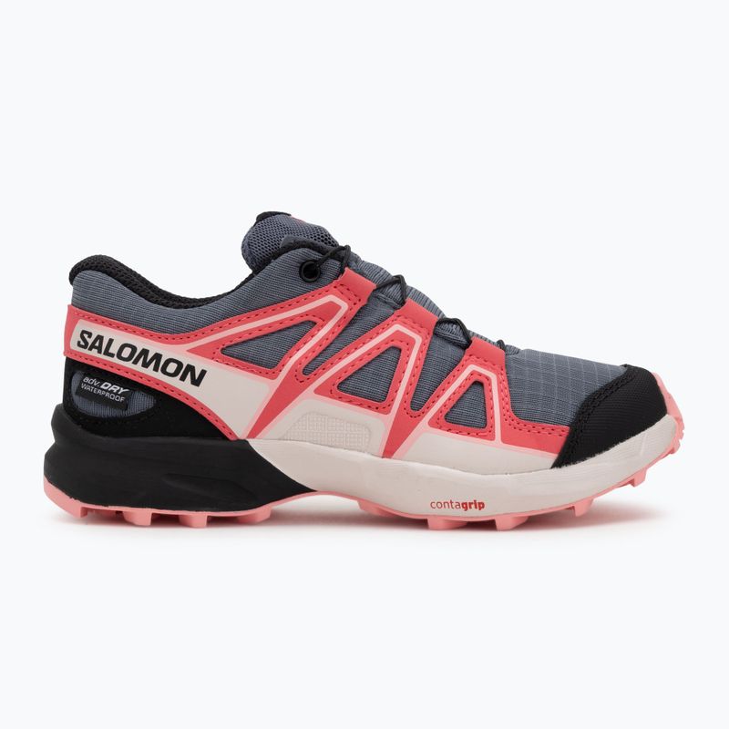 Dětské běžecké boty Salomon Speedcross Waterproof grisaille/hushed violet/rouge red 2