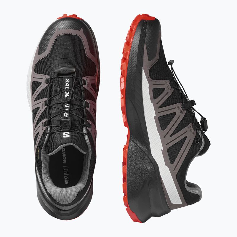 Pánské běžecké boty Salomon Speedcross Peak GTX black/castlerock/cherry tomato 8