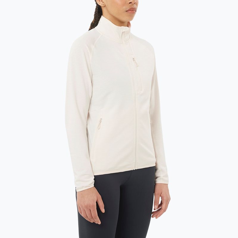 Dámská trekingová mikina Salomon Essential Lightwarm Full Zip whisper white