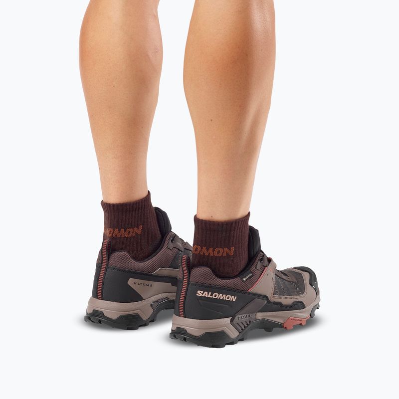 Pánské trekové boty Salomon X ULTRA 5 GTX black coffee/walnut/arabian 8
