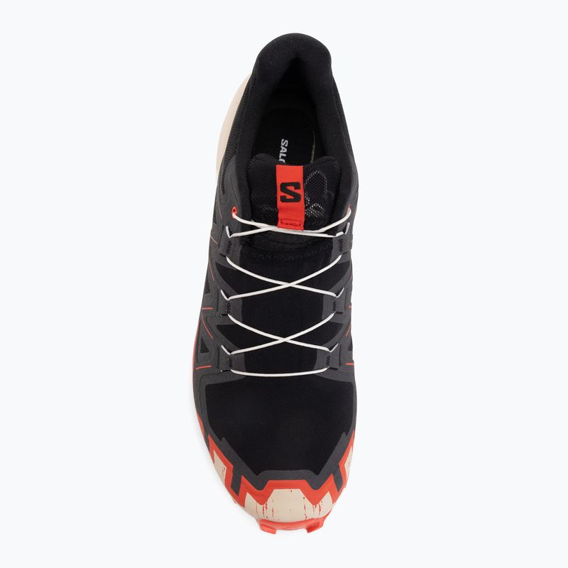 Pánské běžecké boty Salomon Speedcross 6 black/fiery red/almond milk 5