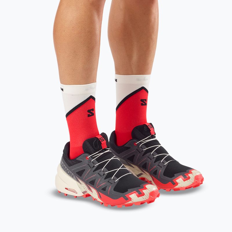 Pánské běžecké boty Salomon Speedcross 6 black/fiery red/almond milk 9