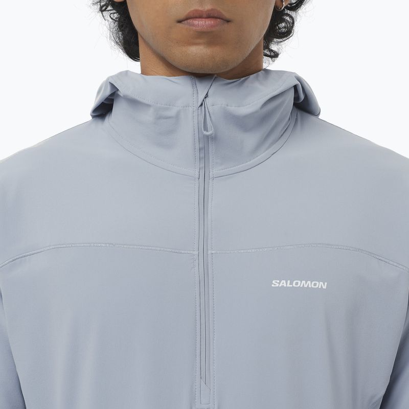 Pánská běžecká bunda Salomon Sense Aero Hybrid Half Zip Hooded trade winds 3