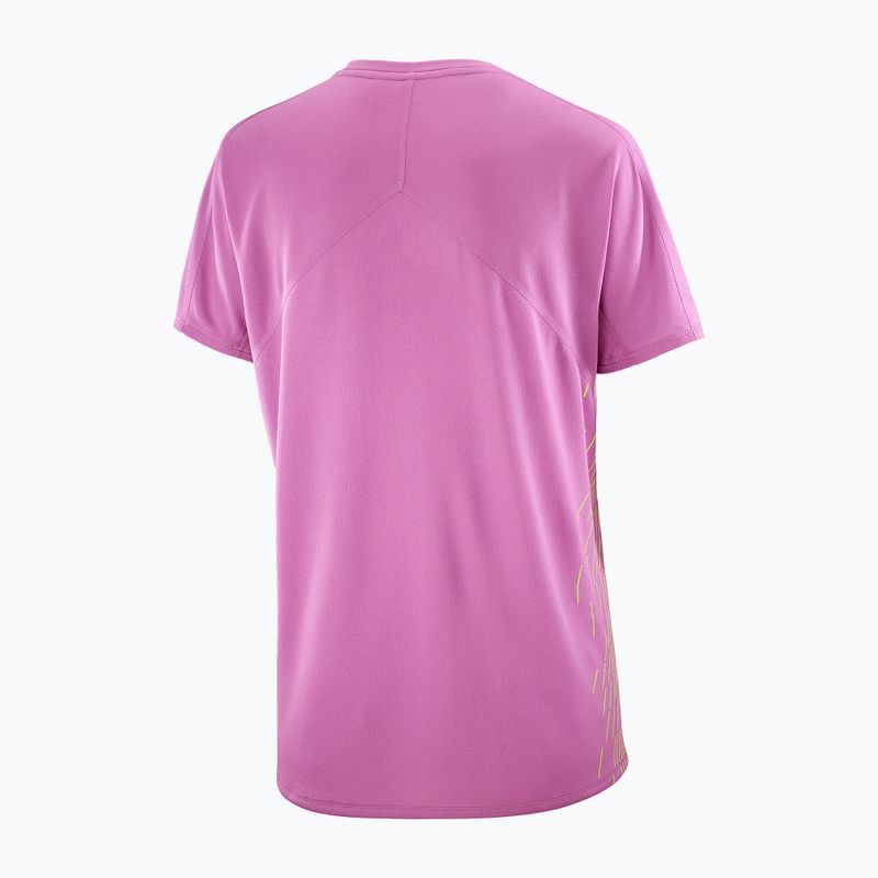 Dámské běžecké tričko Salomon Sense Aero SS Tee GFX iris orchid/acid lime 5
