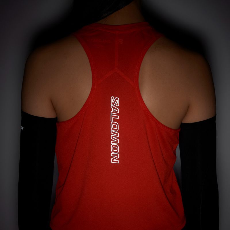 Dámské běžecké tričko Salomon Sense Aero Short Tank fiery red 6