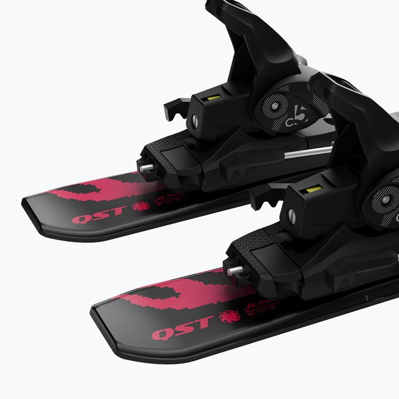 Dětské sjezdové lyže + vázání Salomon QST Jr Black XS + C5 GW black/neon punch 7