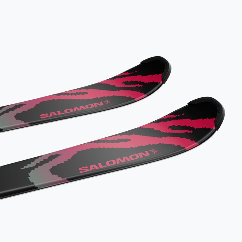 Dětské sjezdové lyže + vázání Salomon QST Jr Black S + C5 GW black/neon punch 6