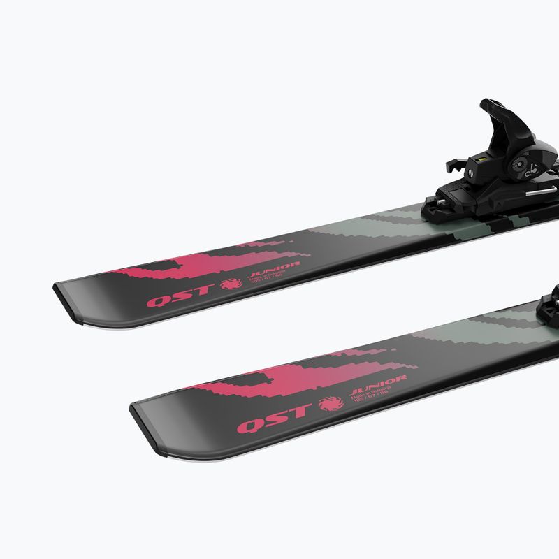 Dětské sjezdové lyže + vázání Salomon QST Jr Black S + C5 GW black/neon punch 7