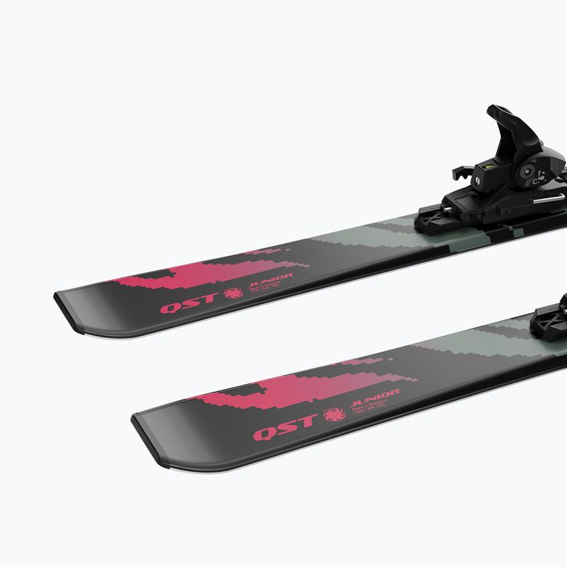 Dětské sjezdové lyže + vázání Salomon QST Jr Black M + C5 GW black/neon punch 6