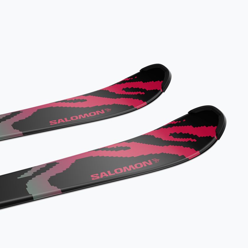 Dětské sjezdové lyže + vázání Salomon QST Jr Black M + C5 GW black/neon punch 7