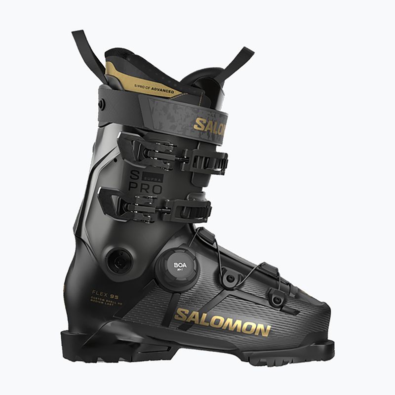 Dámské lyžařské boty Salomon S/PRO Supra S Boa 95 W black/beluga met/gold met 6