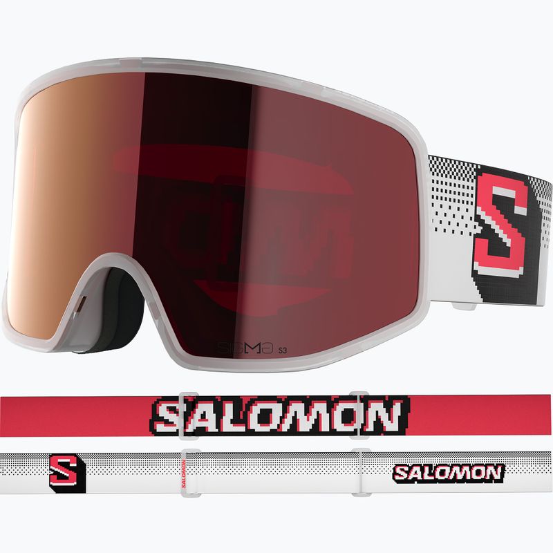 Lyžařské brýle Salomon Sentry Pro Sigma S3 translucent frozen/sigma fire red 2