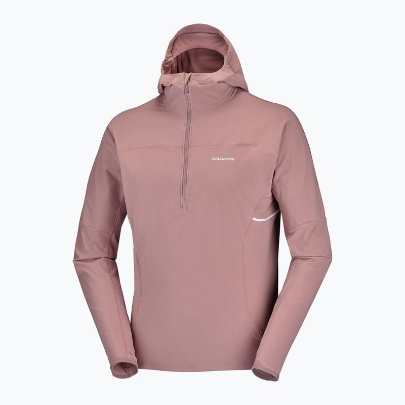 Pánská běžecká mikina Salomon Sense Aero Hybrid Half Zip Hooded antler 8