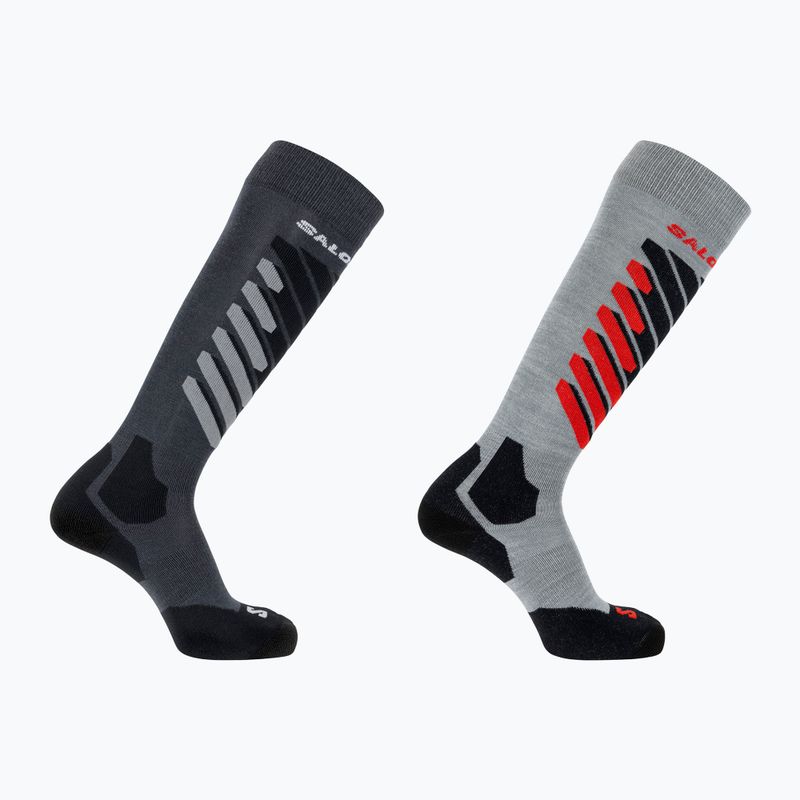 Lyžařské ponožky Salomon S/Access 2-Pack anthracite/light grey