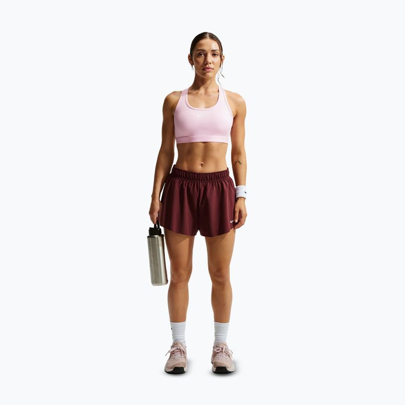 Sportovní podprsenka Nike Swoosh Medium Support pink foam/stone mauve/white 2