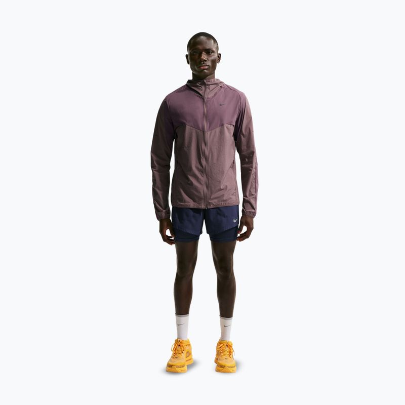 Pánská běžecká bunda Nike Stride Dri-Fit dark wine/tattoo/burgundy crush 2