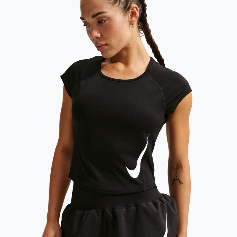 Dámské běžecké tričko Nike Swoosh Run Dri-Fit black/white/white 2