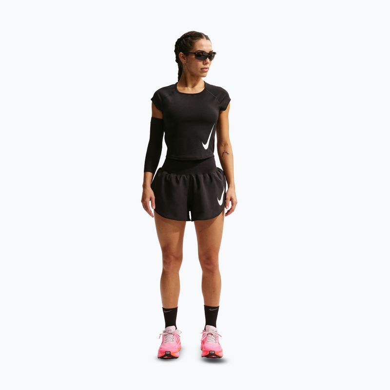 Dámské běžecké tričko Nike Swoosh Run Dri-Fit black/white/white 3