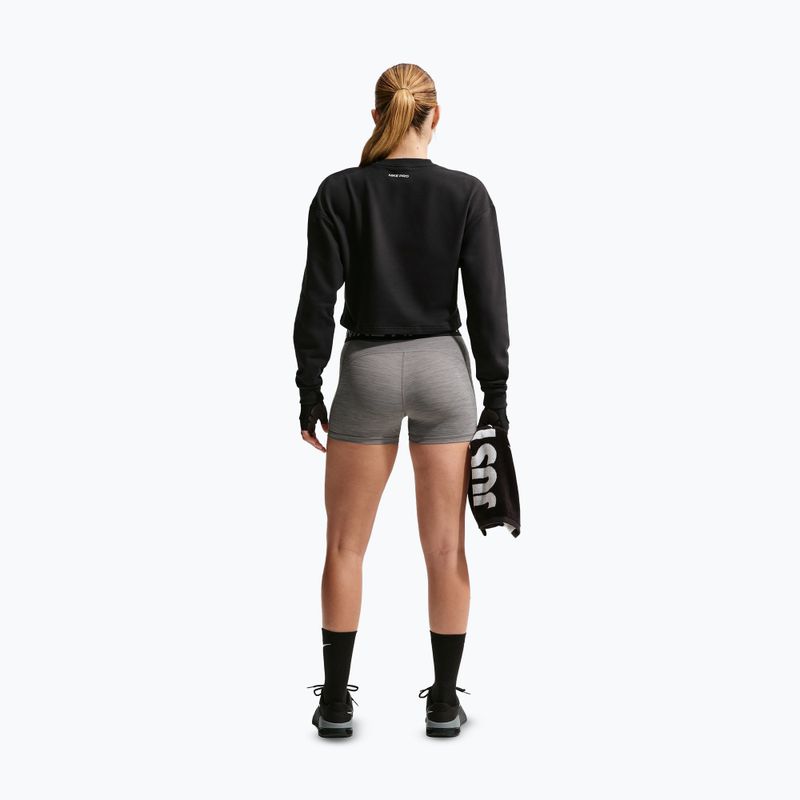 Dámská tréninková mikina Nike Pro Dri-Fit Crew Neck black/metallic silver/white 3