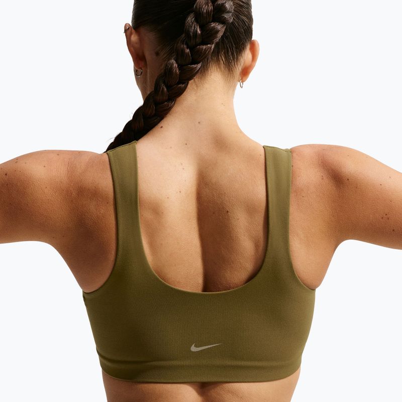 Tréninková podprsenka Nike Zenvy Light-Support Lightly Lined olive flak/white 6