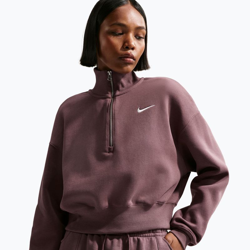 Dámská mikina Nike Sportswear Phoenix Fleece 1/2 Zip Cropped tattoo/sail