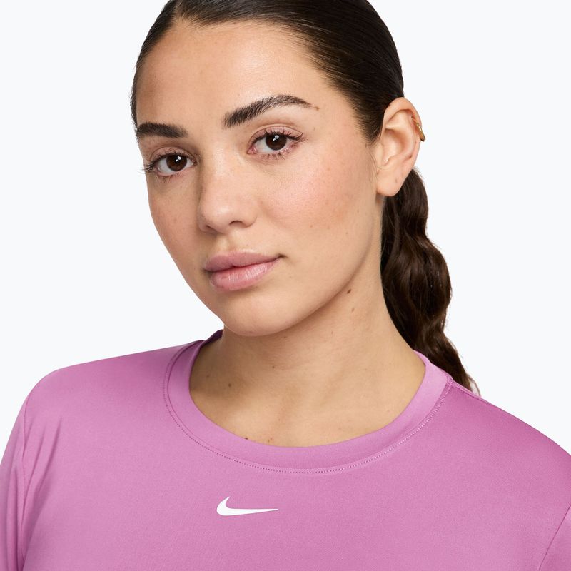 Tréninkové tričko Longsleeve Nike One Classic Dri-Fit light magenta/white 3