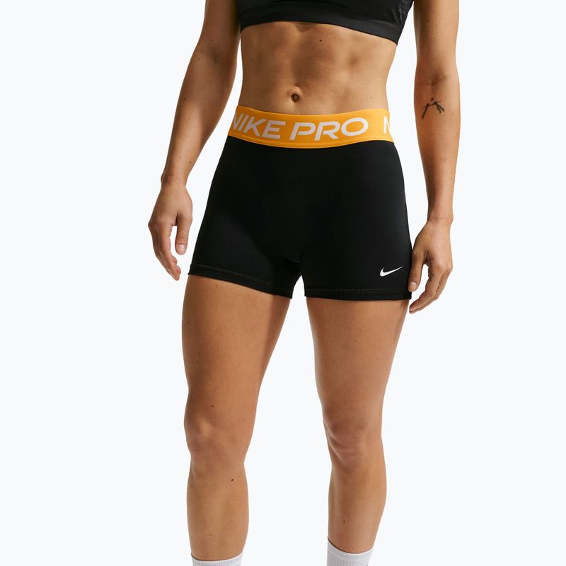 Dámské šortky Nike Pro Mid-Rise Biker 3" black/university gold/white 4