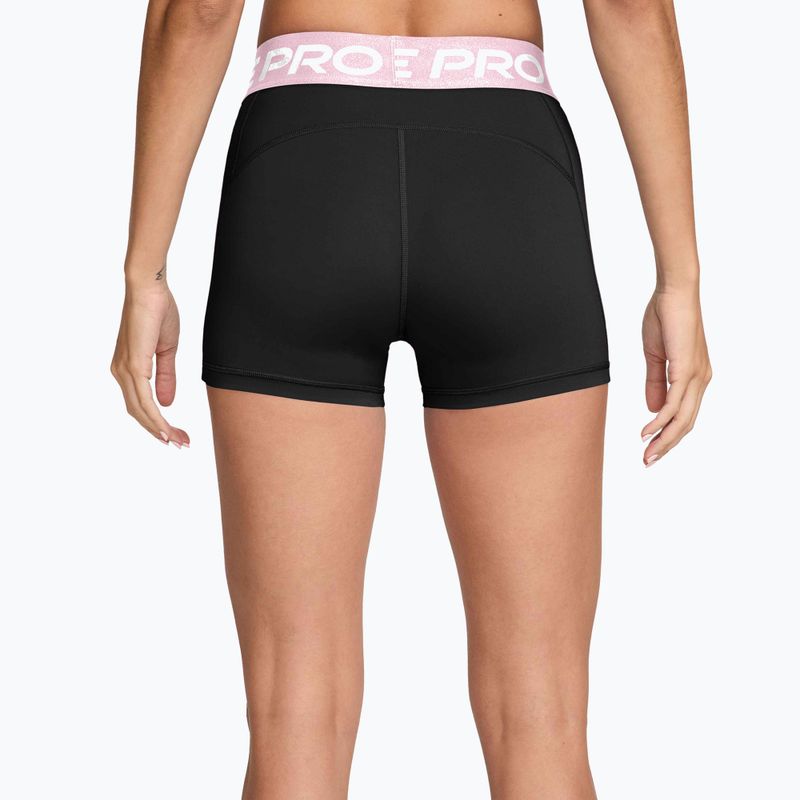 Dámské šortky Nike Pro Mid-Rise Biker 3" black/pink foam/white 2