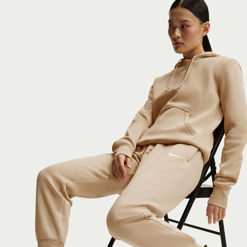 Dámské kalhoty Nike Sportswear Phoenix Fleece Mid-Rise linen/sail 6