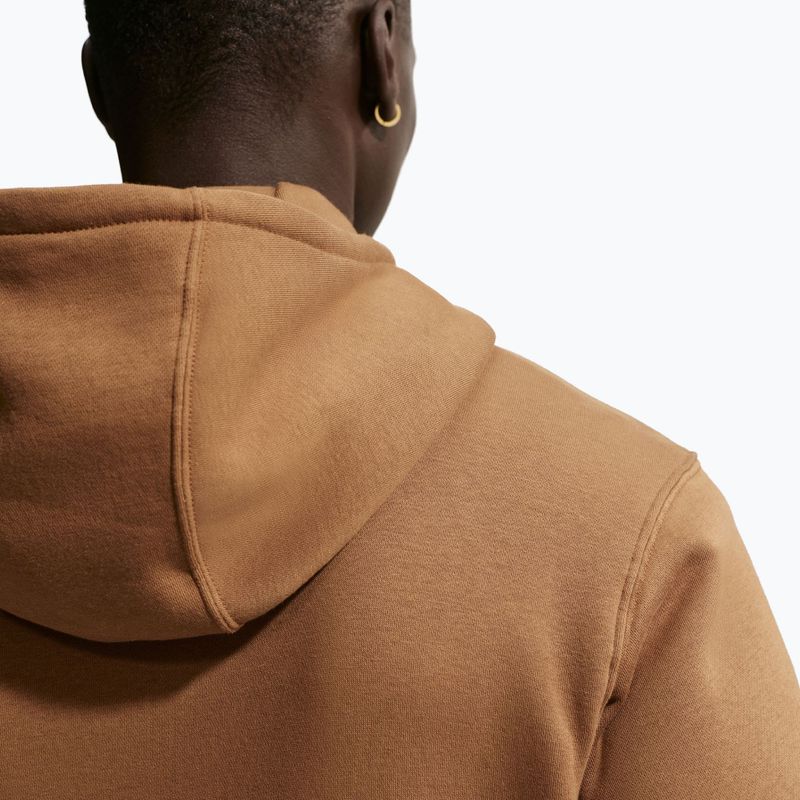Pánská mikina Nike Club Pullover Hoodie ale brown/ale brown/white 6