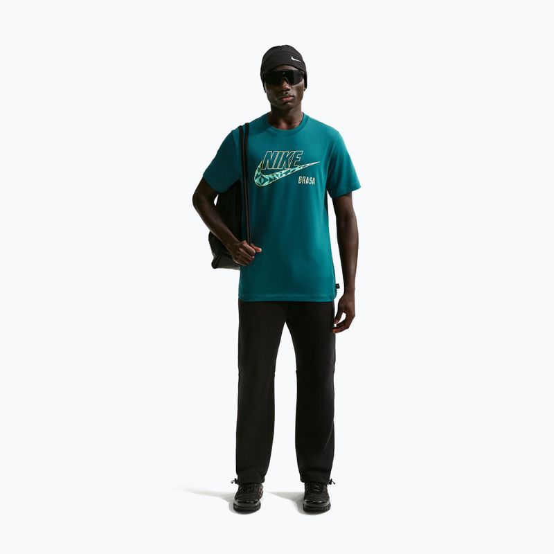 Pánské fotbalové tričko Nike Brazil Soccer geode teal 2