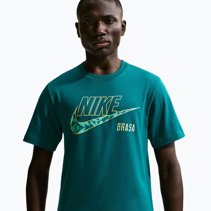 Pánské fotbalové tričko Nike Brazil Soccer geode teal 4