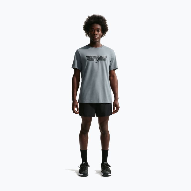 Pánské tréninkové tričko Nike Dri-Fit Winning smoke grey/black/black 2