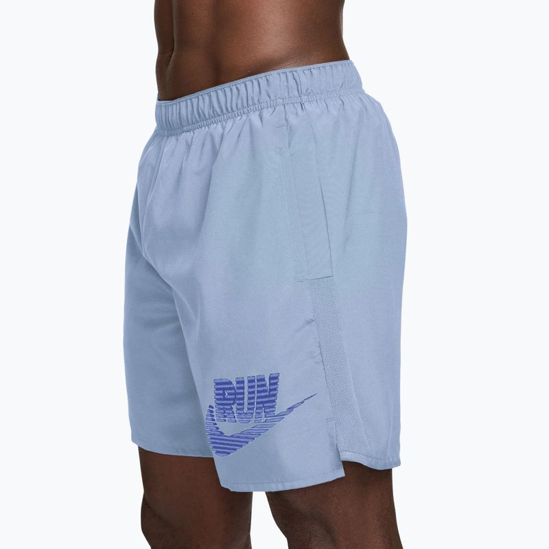 Pánské běžecké šortky Nike Challenger Dri-Fit Brief-Lined 7" hydrogen blue/lapis 3