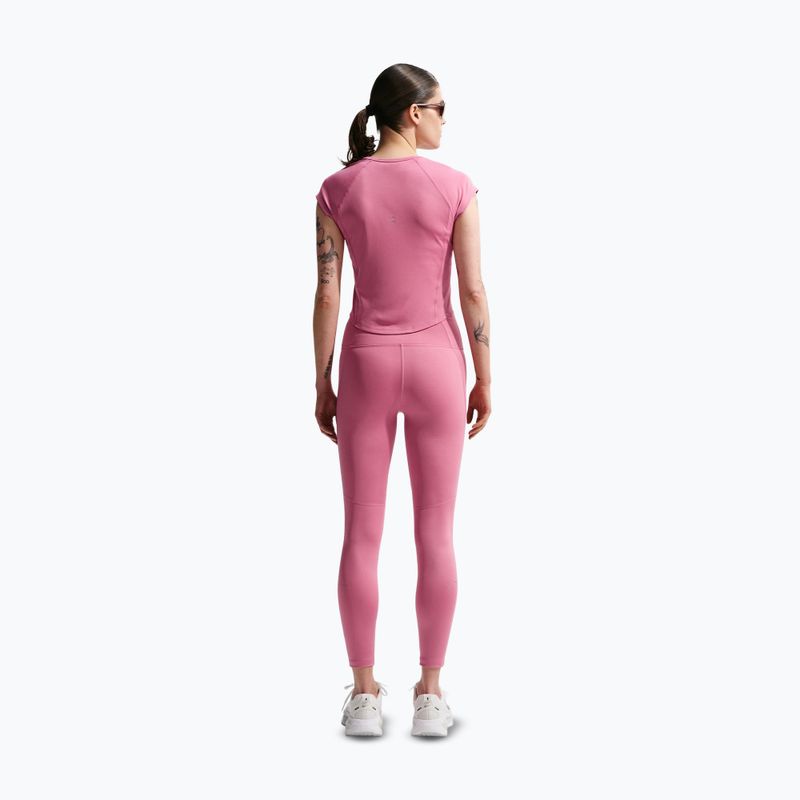 Dámské běžecké legíny Nike Tempo Swoosh Run High-Waisted 7/8 peony/white 3