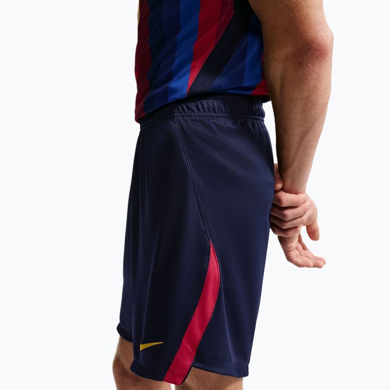 Pánské fotbalové šortky Nike FC Barcelona Dri-Fit Stadium Home blackened blue/mineral yellow 4
