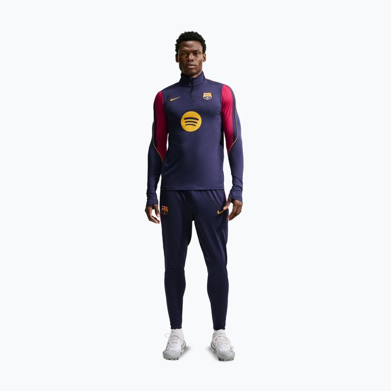 Pánská fotbalová mikina Nike FC Barcelona Strike Soccer Drill Top blackened blue/mineral yellow 2