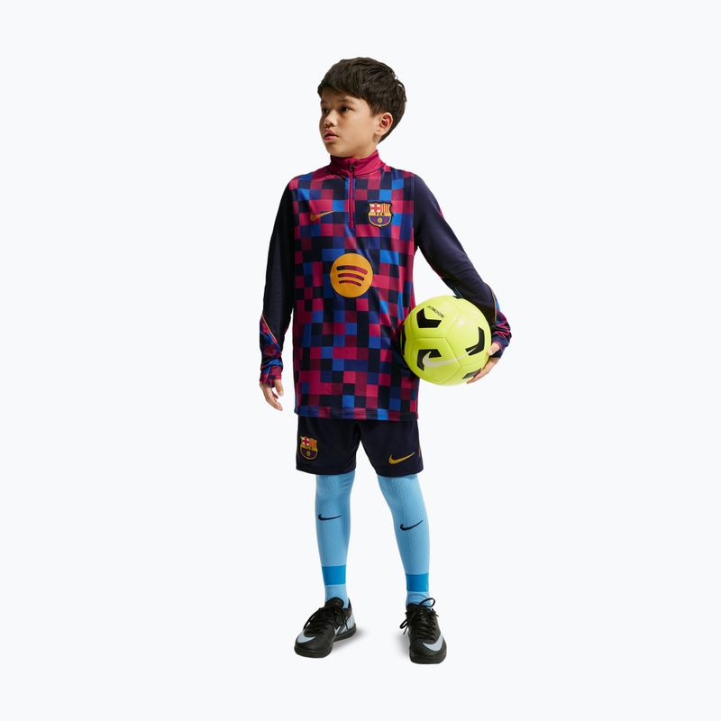 Dětská fotbalová mikina Nike FC Barcelona Dri-Fit Strike Drill Top noble red/noble red/mineral yellow 3