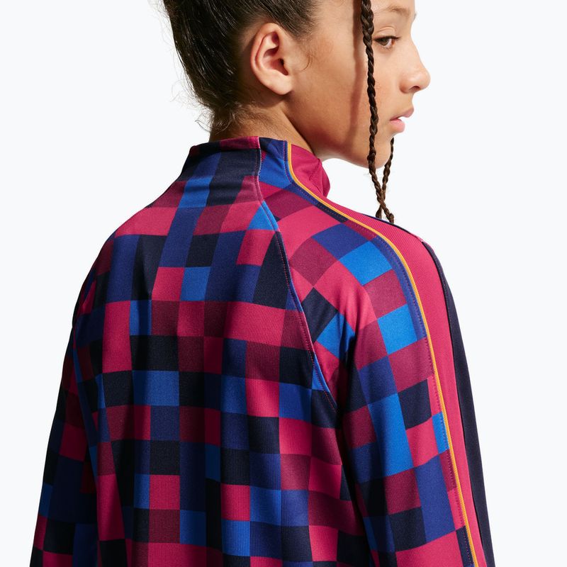 Dětská fotbalová mikina Nike FC Barcelona Dri-Fit Strike Drill Top noble red/noble red/mineral yellow 6