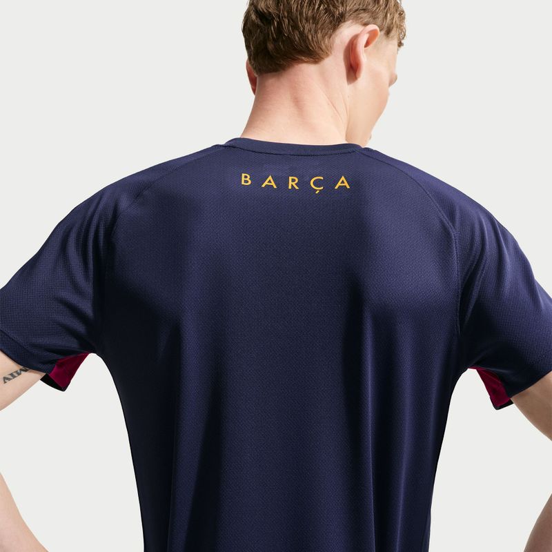 Pánské fotbalové tričko Nike FC Barcelona Strike Soccer Dri-Fit blackened blue/noble red/mineral yellow 7
