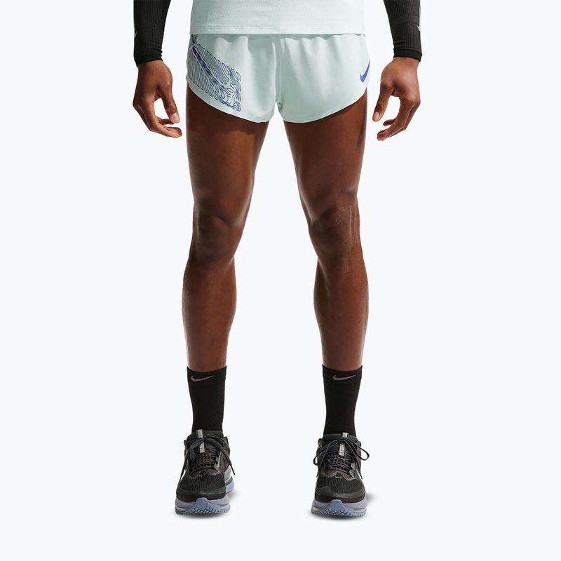 Pánské běžecké šortky Nike AeroSwift Dri-Fit ADV Brief-Lined 2" barely green/lapis
