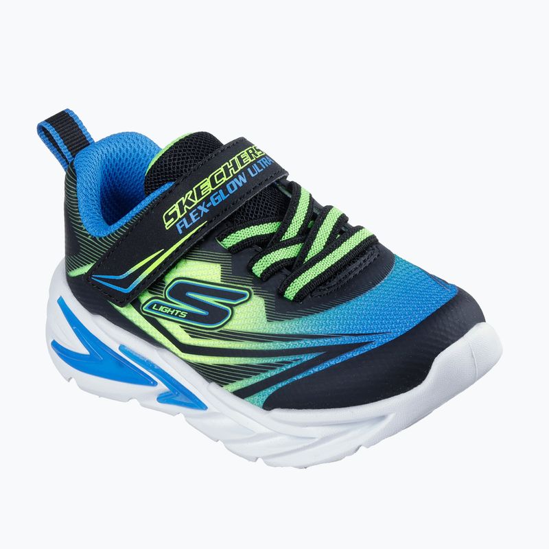 Dětské boty SKECHERS Flex-Glow Ultra black/blue/lime 9