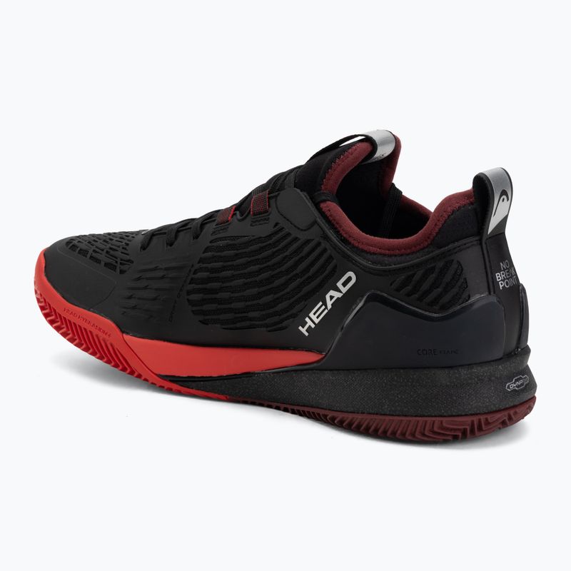 Pánské tenisové boty HEAD Endure Pro Clay black/red 3
