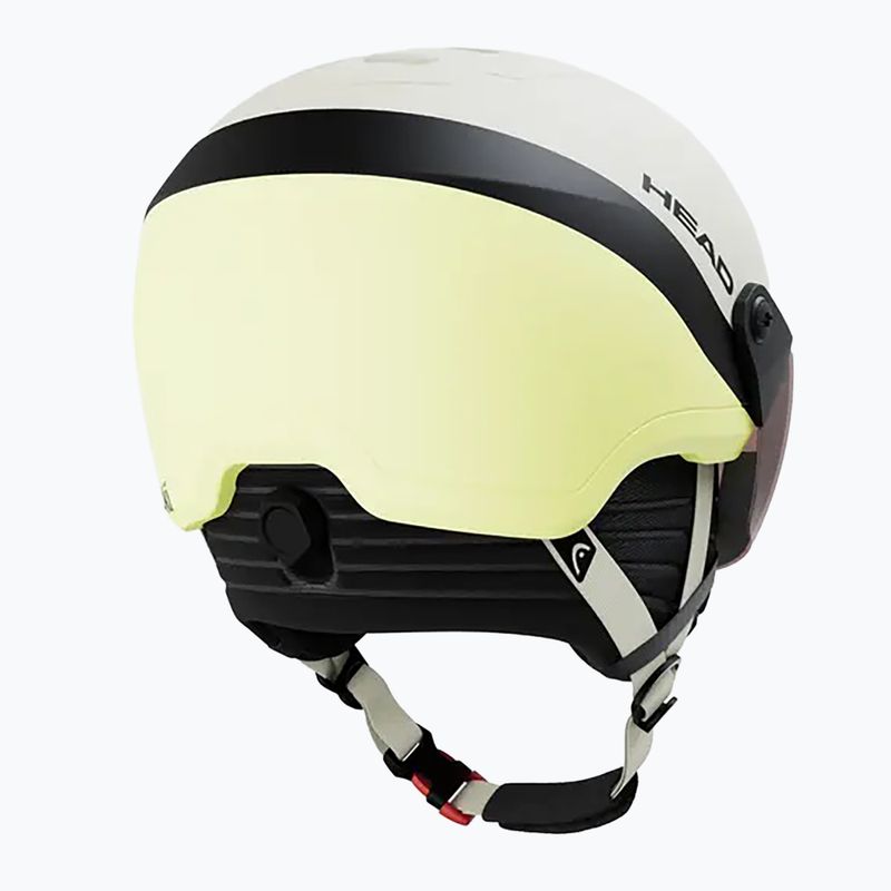 Dětská lyžařská helma HEAD Yuki Visor Jr lime swirl/silver/red 2