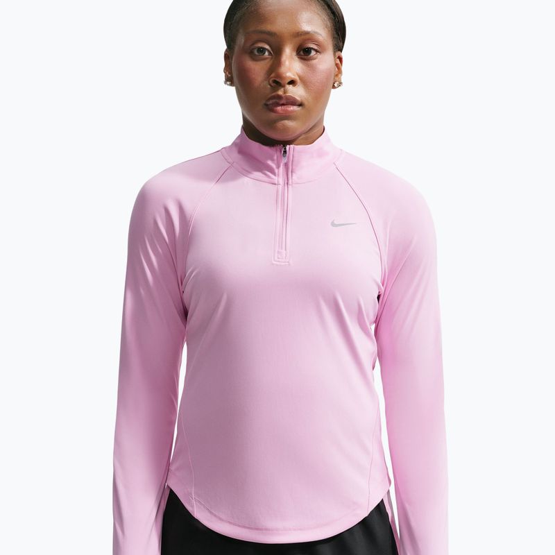 Dámská běžecká mikina Nike Tempo Dri-Fit 1/4 Zip pink rise 4