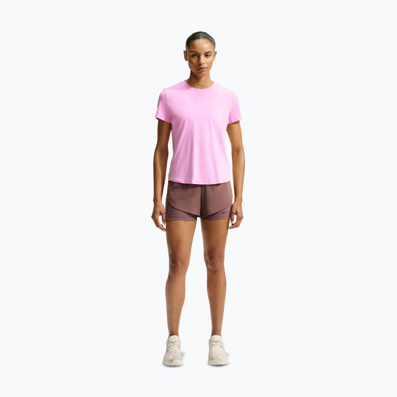 Dámské tréninkové tričko Nike One Classic pink rise/white 2