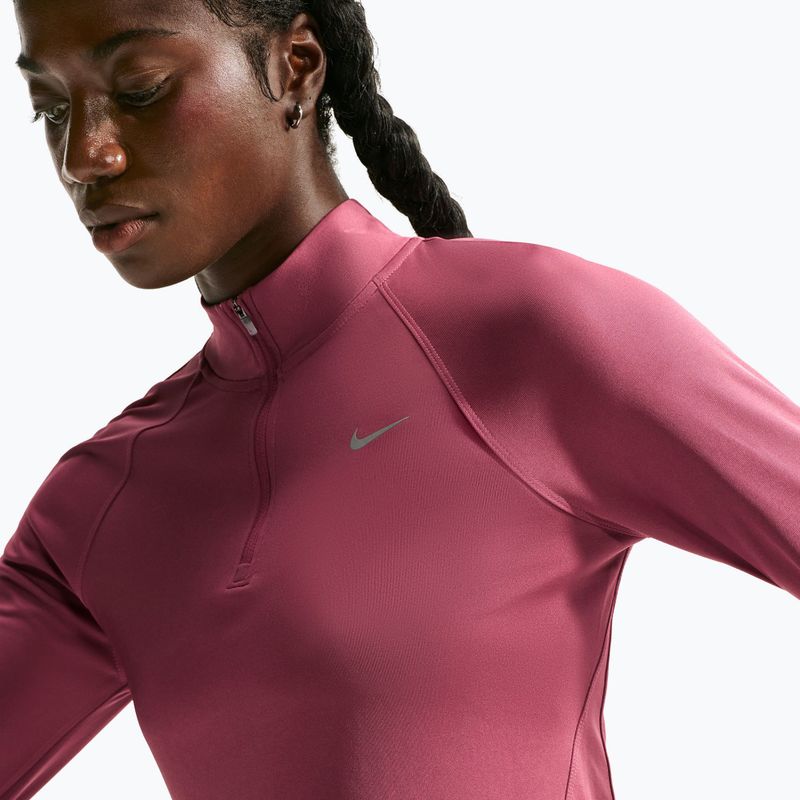 Dámská běžecká mikina Nike Tempo Dri-Fit 1/4 Zip pink smoke 6