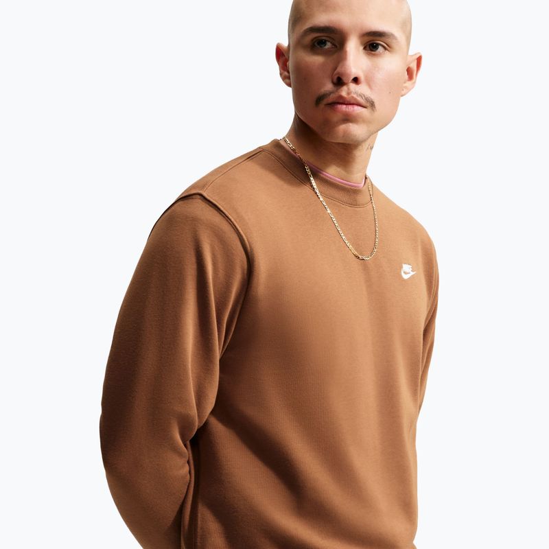 Pánská mikina Nike Club ale brown/white 4