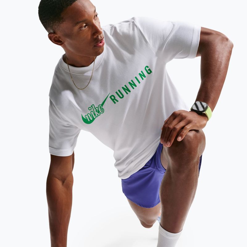 Pánské běžecké tričko Nike Dri-Fit Running T-Shirt white/green spark 6