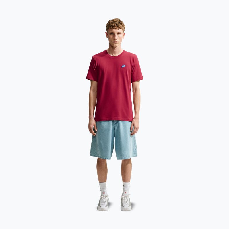 Pánské tričko na lezení Nike Sportswear Club tough red/football blue 7